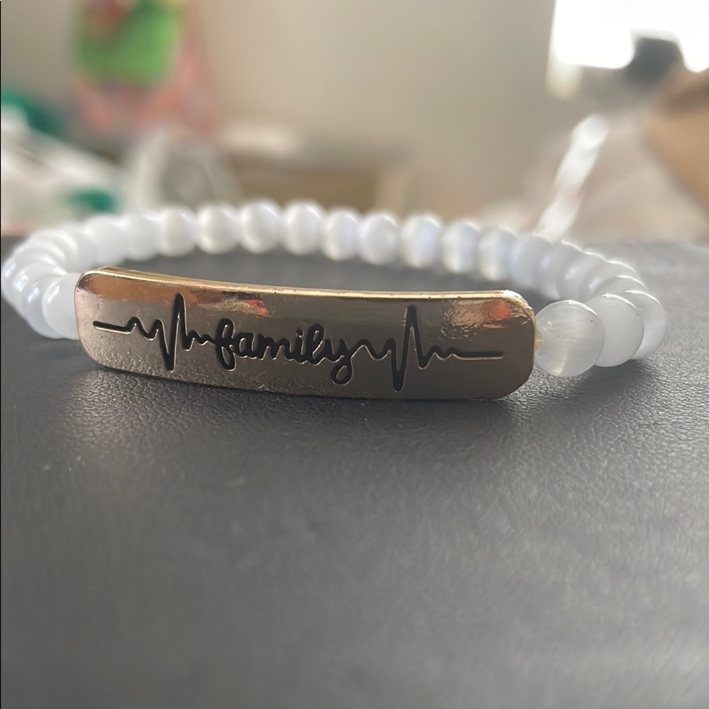Paparazzi Stretch Beads Family Forever Gold -Tone Bracelet